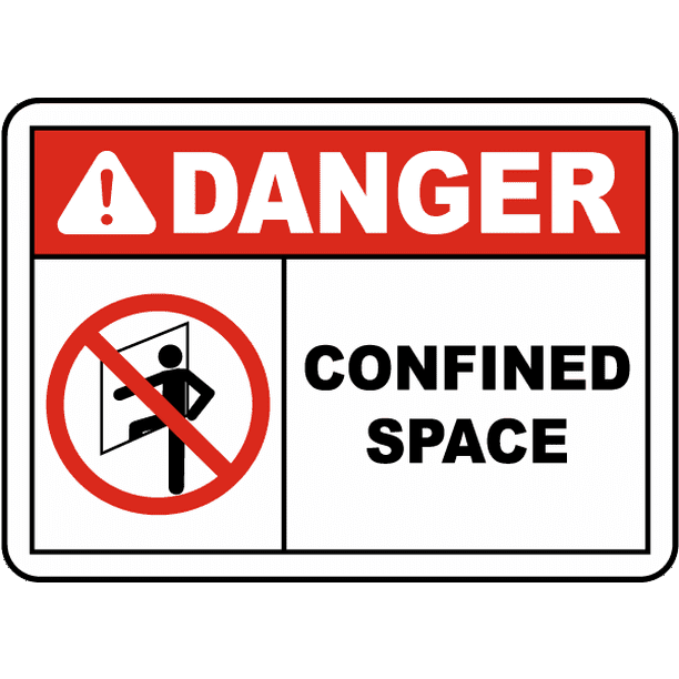7 Length x 10 Width Red/Black on White Legend DANGER CONFINED SPACE 7 Length x 10 Width Accuform Signs Accuform MCSP116VA Aluminum Safety Sign Legend DANGER CONFINED SPACE 